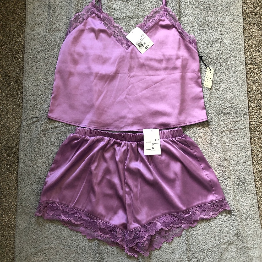 Forever 21 Lavender Sleepwear Set (Size M, fits XS/S)